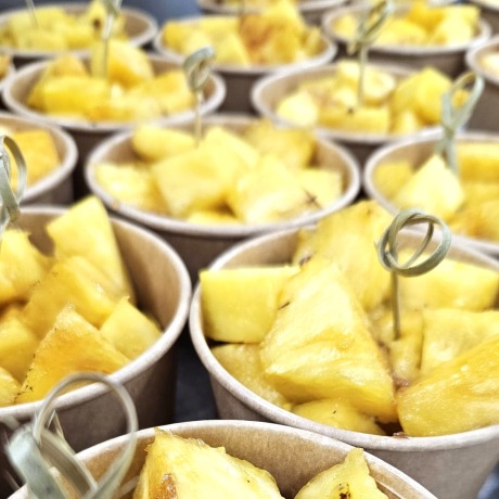 Piña caramelizada