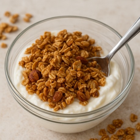 Yogurt griego con granola