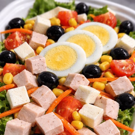 ENSALADA: de pavo & queso...