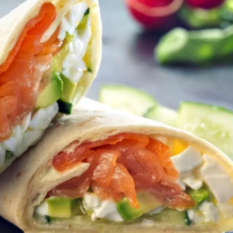 Wrap de salmón ahumado con...