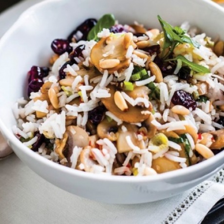 ENSALADA: de arroz con pavo...